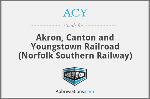ACY - Akron, Canton and Youngstown Railroad (Norfolk Southern Railway)