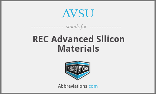 AVSU - REC Advanced Silicon Materials