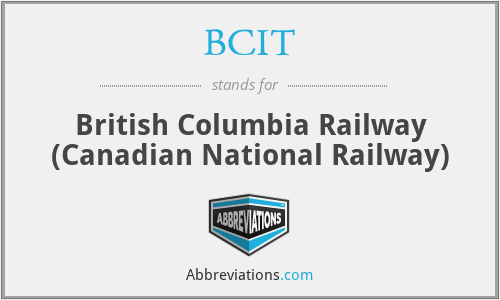 BCIT - British Columbia Railway (Canadian National Railway)