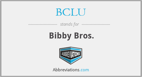 BCLU - Bibby Bros.