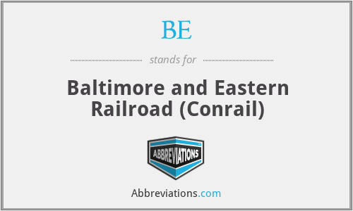 BE - Baltimore and Eastern Railroad (Conrail)
