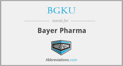 BGKU - Bayer Pharma