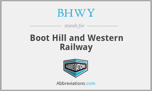 BHWY - Boot Hill and Western Railway