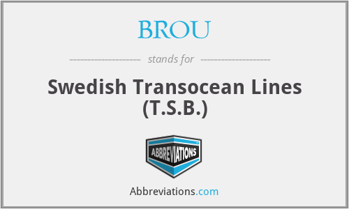 BROU - Swedish Transocean Lines (T.S.B.)