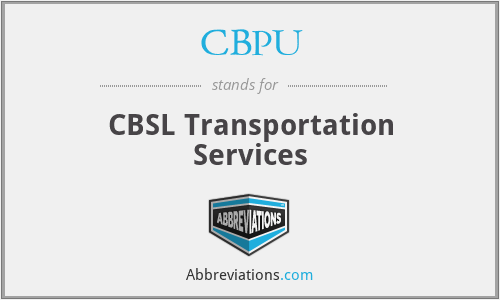 CBPU - CBSL Transportation Services