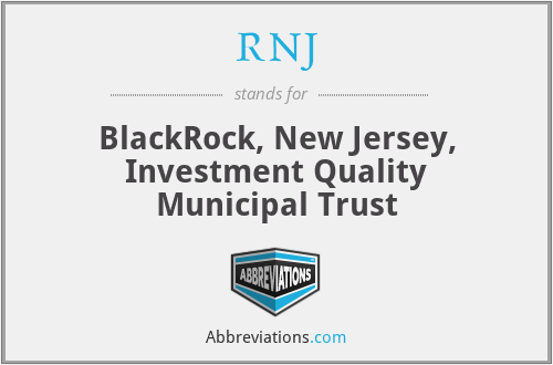 RNJ - BlackRock, New Jersey, Investment Quality Municipal Trust