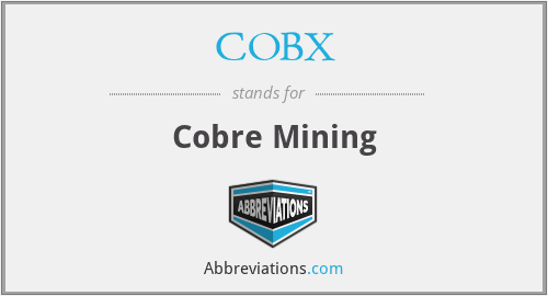 COBX - Cobre Mining