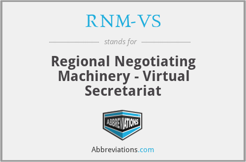 RNM-VS - Regional Negotiating Machinery - Virtual Secretariat