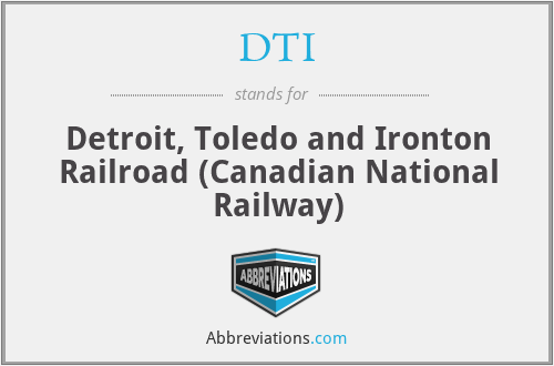 DTI - Detroit, Toledo and Ironton Railroad (Canadian National Railway)