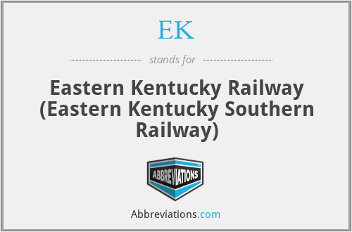 EK - Eastern Kentucky Railway (Eastern Kentucky Southern Railway)