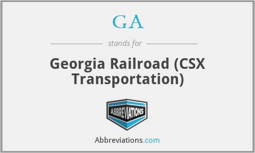 GA - Georgia Railroad (CSX Transportation)