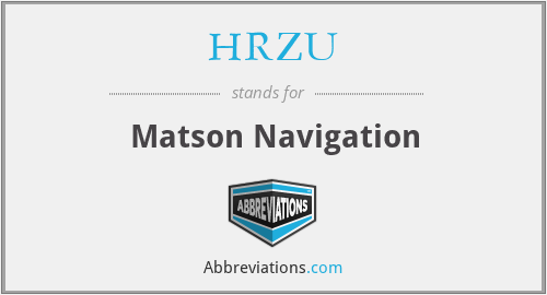 HRZU - Matson Navigation