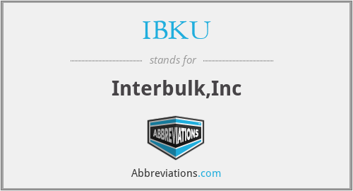 IBKU - Interbulk,Inc