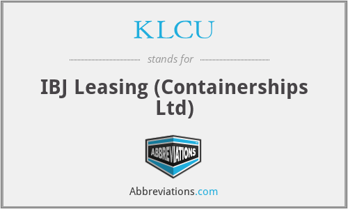 KLCU - IBJ Leasing (Containerships Ltd)