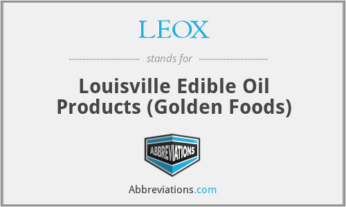 LEOX - Louisville Edible Oil Products (Golden Foods)