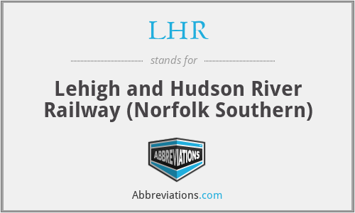 LHR - Lehigh and Hudson River Railway (Norfolk Southern)