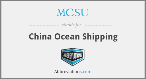 MCSU - China Ocean Shipping
