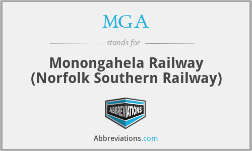 MGA - Monongahela Railway (Norfolk Southern Railway)
