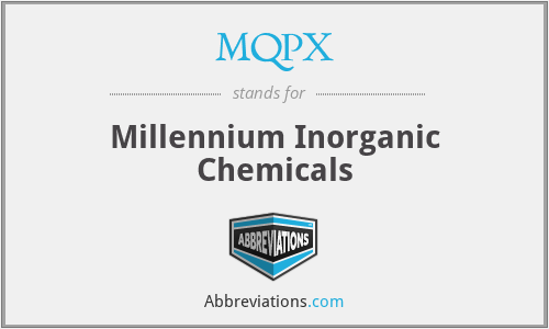 MQPX - Millennium Inorganic Chemicals