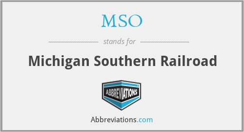 MSO - Michigan Southern Railroad