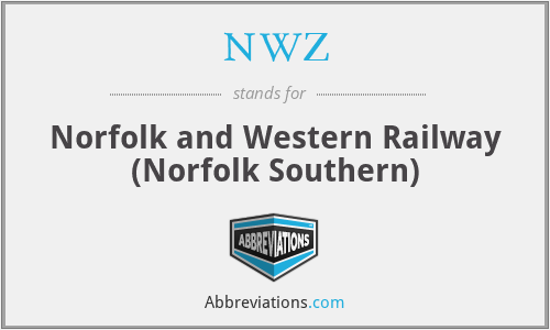 NWZ - Norfolk and Western Railway (Norfolk Southern)