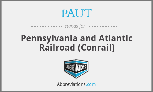 PAUT - Pennsylvania and Atlantic Railroad (Conrail)