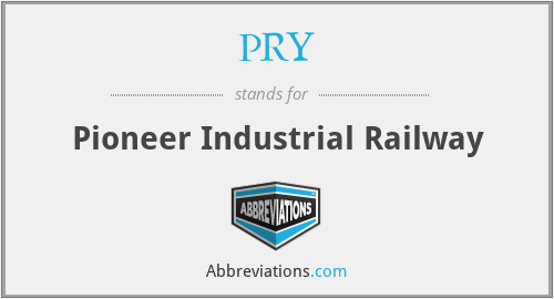 PRY - Pioneer Industrial Railway
