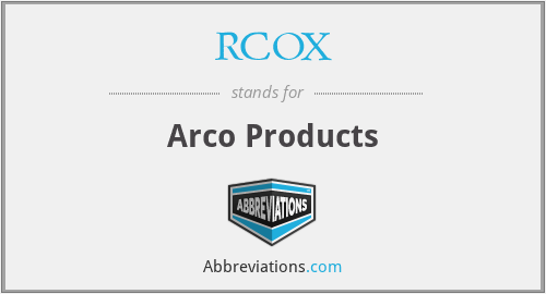RCOX - Arco Products