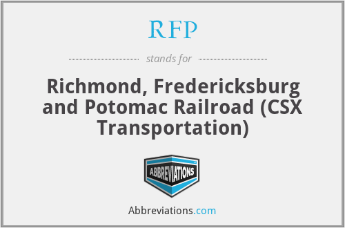 RFP - Richmond, Fredericksburg and Potomac Railroad (CSX Transportation)