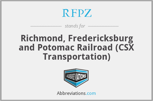 RFPZ - Richmond, Fredericksburg and Potomac Railroad (CSX Transportation)