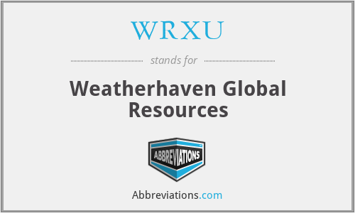 WRXU - Weatherhaven Global Resources