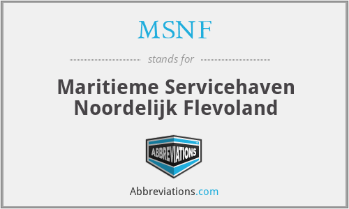 MSNF - Maritieme Servicehaven Noordelijk Flevoland