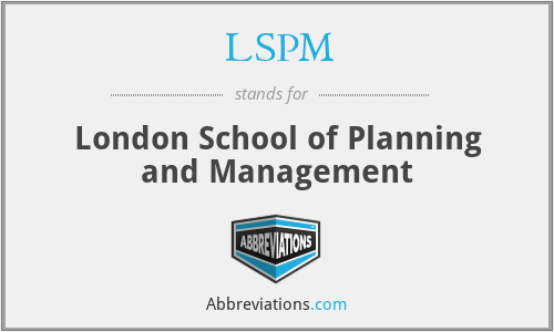 LSPM - London School of Planning and Management