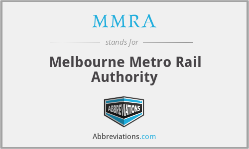 MMRA - Melbourne Metro Rail Authority