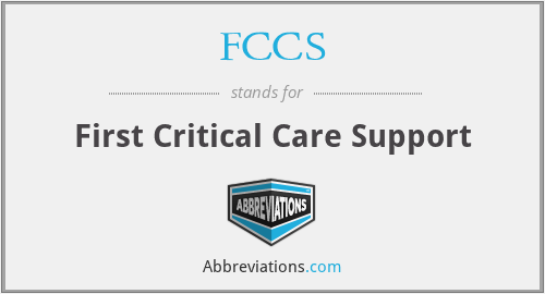 FCCS - First Critical Care Support