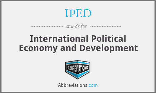 IPED - International Political Economy and Development