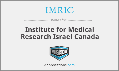 IMRIC - Institute for Medical Research Israel Canada
