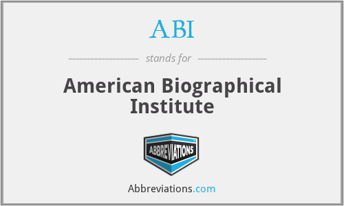 ABI - American Biographical Institute