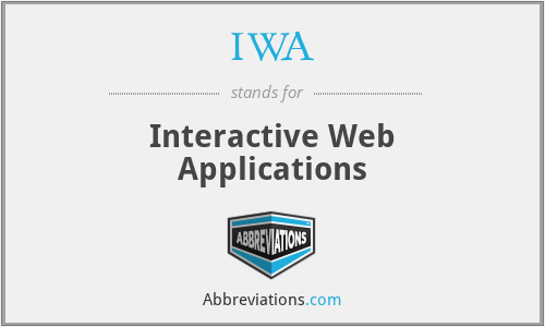 IWA - Interactive Web Applications
