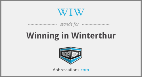 WIW - Winning in Winterthur