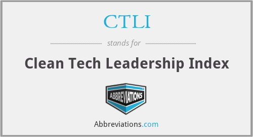 CTLI - Clean Tech Leadership Index