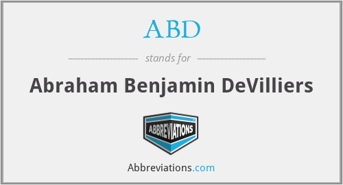 ABD - Abraham Benjamin DeVilliers
