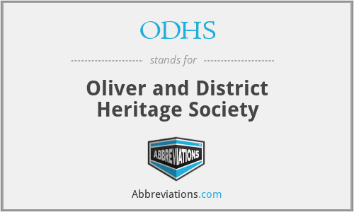 ODHS - Oliver and District Heritage Society
