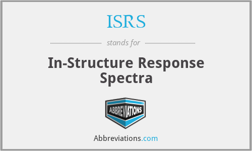 ISRS - In-Structure Response Spectra