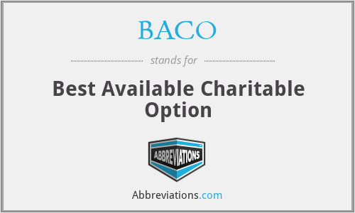 BACO - Best Available Charitable Option