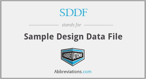 SDDF - Sample Design Data File