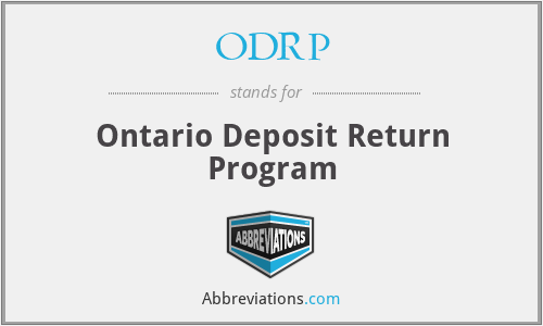 ODRP - Ontario Deposit Return Program