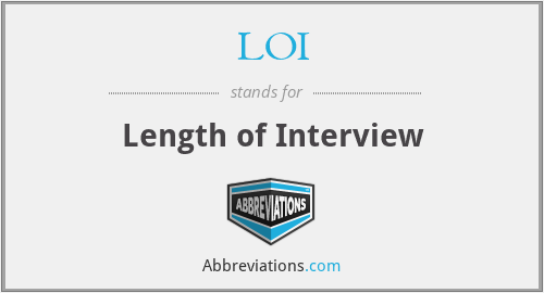 LOI - Length of Interview