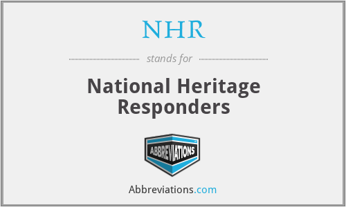 NHR - National Heritage Responders