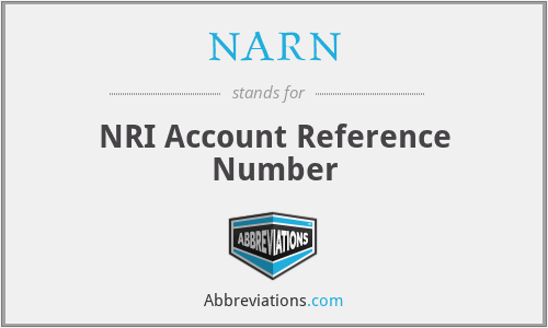 NARN - NRI Account Reference Number